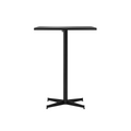 Audo Copenhagen Nook Counter Table 28"L x 24"W in Black and Linoleum Charcoal, packshot on white