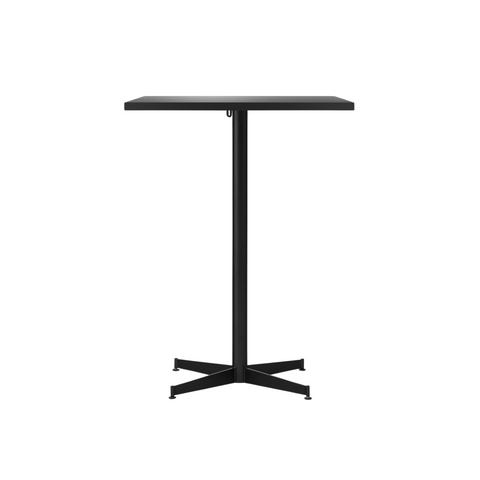 Audo Copenhagen Nook Counter Table 28"L x 24"W in Black and Linoleum Charcoal, packshot on white