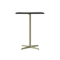 Audo Copenhagen Nook Counter Table 28"L x 24"W in Olive and Linoleum Charcoal, packshot on white