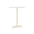 Audo Copenhagen Nook Counter Table 28"L x 24"W in Ivory and Estremoz Marble, packshot on white