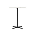 Audo Copenhagen Nook Counter Table 28"L x 24"W in Black and Estremoz Marble, packshot on white