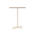 Audo Copenhagen Nook Counter Table 28"L x 24"W in Ivory and Kunis Breccia Stone, packshot on white