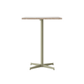 Audo Copenhagen Nook Counter Table 28"L x 24"W in Olive and Kunis Breccia Stone, packshot on white