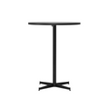 Audo Copenhagen Nook Counter Table 24"Ø in Black and Black Oak Veneer, packshot on white