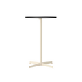 Audo Copenhagen Nook Counter Table 24"Ø in Ivory and Linoleum Charcoal, packshot on white