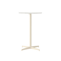 Audo Copenhagen Nook Counter Table 24"Ø in Ivory and Estremoz Marble, packshot on white