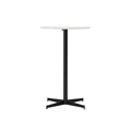 Audo Copenhagen Nook Counter Table 24"Ø in Black and Estremoz Marble, packshot on white