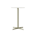 Audo Copenhagen Nook Counter Table 24"Ø in Olive and Estremoz Marble, packshot on white