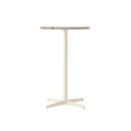 Audo Copenhagen Nook Counter Table 24"Ø in Ivory and Kunis Breccia Stone, packshot on white