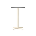 Audo Copenhagen Nook Counter Table 32"Ø in Ivory and Black Oak Veneer, packshot on white
