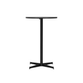 Audo Copenhagen Nook Counter Table 32"Ø in Black and Black Oak Veneer, packshot on white