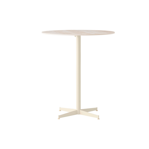 Audo Copenhagen Nook Counter Table 32"Ø in Ivory and Ceramic Sand, packshot on white