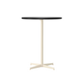 Audo Copenhagen Nook Counter Table 32"Ø in Ivory and Linoleum Charcoal, packshot on white