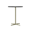 Audo Copenhagen Nook Counter Table 32"Ø in Olive and Linoleum Charcoal, packshot on white
