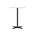Audo Copenhagen Nook Counter Table 32"Ø in Black and Estremoz Marble, packshot on white