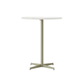 Audo Copenhagen Nook Counter Table 32"Ø in Olive and Estremoz Marble, packshot on white