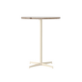 Audo Copenhagen Nook Counter Table 32"Ø in Ivory and Kunis Breccia Stone, packshot on white