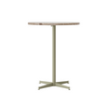 Audo Copenhagen Nook Counter Table 32"Ø in Olive and Kunis Breccia Stone, packshot on white