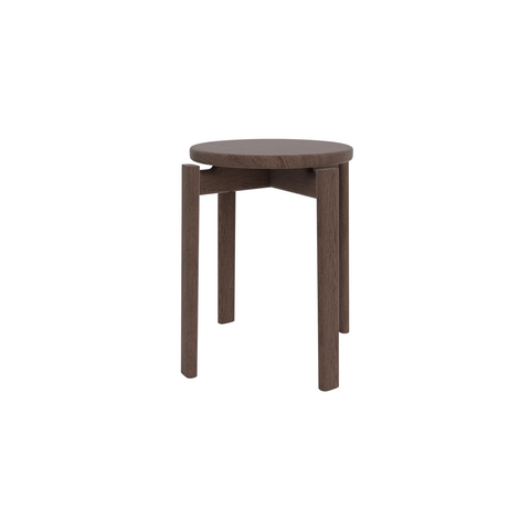 Audo Copenhagen passage-stool in Dark Stained Oak, packshot on white