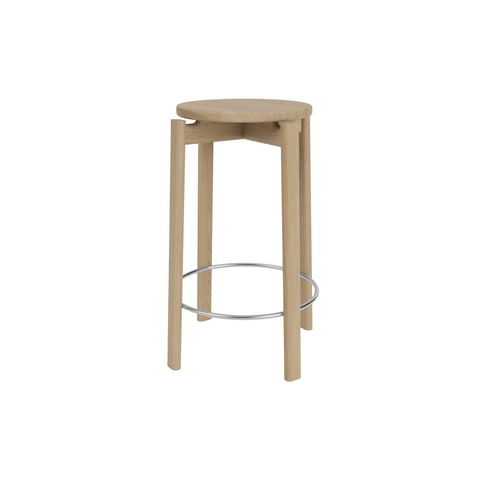 Audo Copenhagen Passage Bar & Counter Stool Counter in Natural Oak, packshot on white
