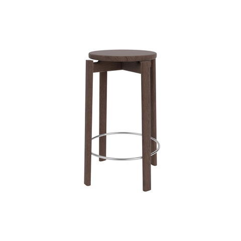 Audo Copenhagen Passage Bar & Counter Stool Counter in Dark Stained Oak, packshot on white