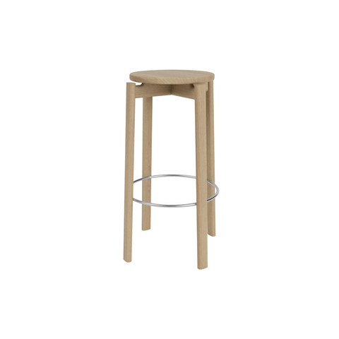 Audo Copenhagen Passage Bar & Counter Stool Bar in Natural Oak, packshot on white