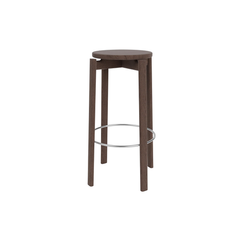 Audo Copenhagen Passage Bar & Counter Stool Bar in Dark Stained Oak, packshot on white