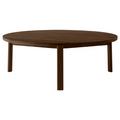 Audo Copenhagen Passage Lounge Table Ø90 in Dark Stained Oak, packshot on white