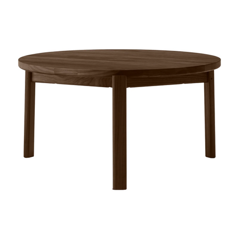 Audo Copenhagen Passage Lounge Table Ø70 in Dark Stained Oak, packshot on white