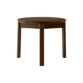 Audo Copenhagen Passage Lounge Table Ø50 in Dark Stained Oak, packshot on white