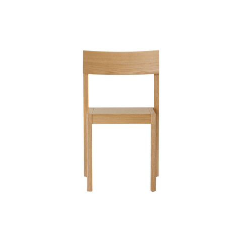 Audo Copenhagen Mauro Dining Chair, Wood Seat in Natural Oak, packshot on white