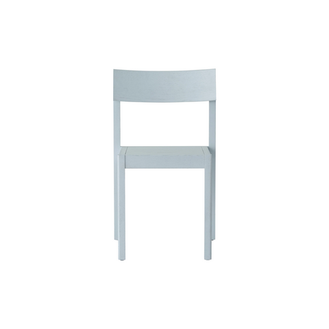 Audo Copenhagen Mauro Dining Chair, Wood Seat in Linen Blue Oak, packshot on white