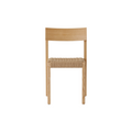 Audo Copenhagen Mauro Dining Chair, Paper Cord Seat in Natural Oak, packshot on white