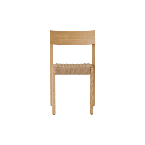 Audo Copenhagen Mauro Dining Chair, Paper Cord Seat in Natural Oak, packshot on white