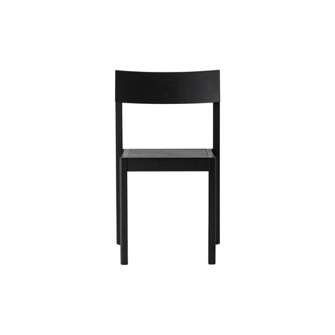 Audo Copenhagen Mauro Dining Chair, Wood Seat in Black Oak, packshot on white