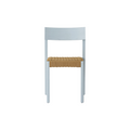 Audo Copenhagen Mauro Dining Chair, Paper Cord Seat in Linen Blue Oak, packshot on white