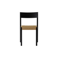 Audo Copenhagen Mauro Dining Chair, Paper Cord Seat in Black Oak, packshot on white