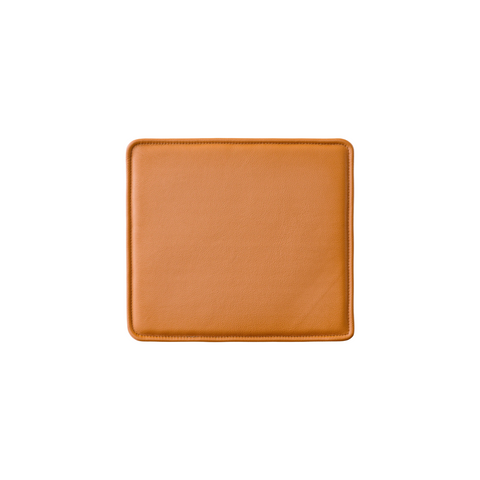 Audo Copenhagen Mauro Seat Cushion in Madras Cognac, packshot on white
