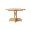 Audo Copenhagen Puffin Dining Table, Round 48"Ø in Solid Oak, packshot on white