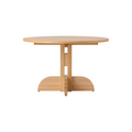 Audo Copenhagen Puffin Dining Table, Round 48"Ø in Oak Veneer, packshot on white