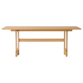 Audo Copenhagen Puffin Dining Table, Rectangular 79"L x 37.5"W in Oak Veneer, packshot on white