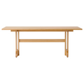 Audo Copenhagen Puffin Dining Table, Rectangular 79"L x 37.5"W in Solid Oak, packshot on white