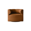 Audo Copenhagen Eave Seamline Lounge Chair, Swivel with Return in Siennatonal 06, packshot on white