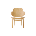 Audo Copenhagen The Penguin Wooden Lounge Chair in Natural Oak, packshot on white
