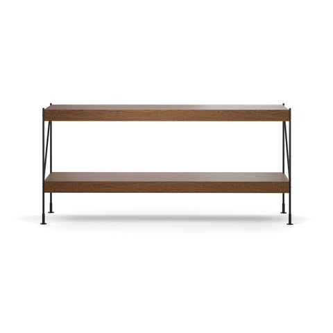 Audo Copenhagen Zet Storage System, 60", 1 x 2 in Dark Stained Oak, packshot on white