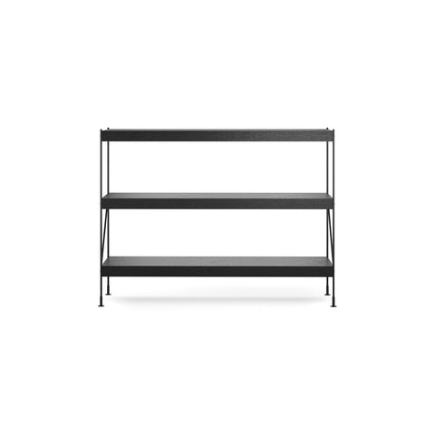 Audo Copenhagen Zet Storage System, 60", 1 x 3 in Black Oak, packshot on white