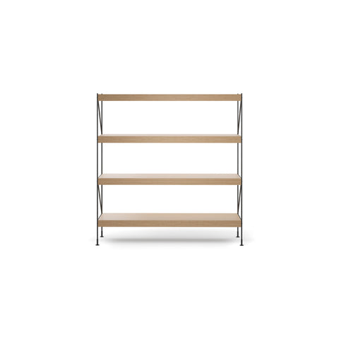 Audo Copenhagen Zet Storage System, 60", 1 x 4 in Natural Oak, packshot on white