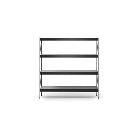 Audo Copenhagen Zet Storage System, 60", 1 x 4 in Black Oak, packshot on white