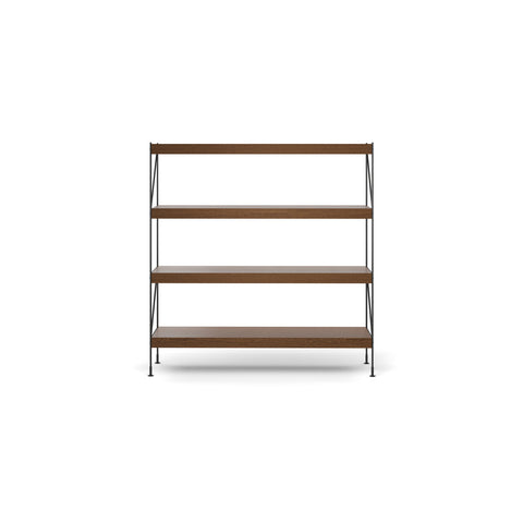 Audo Copenhagen Zet Storage System, 60", 1 x 4 in Dark Stained Oak, packshot on white