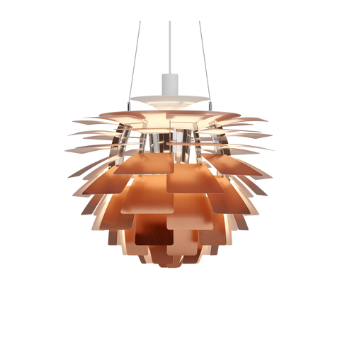 PH Artichoke designed by poul hennginsen for Louis poulsen in copper